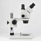 Albenth 7-45X Trinocular Zoom Stereo Microscope on Pole Stand With 0.5X Auxiliary Lens