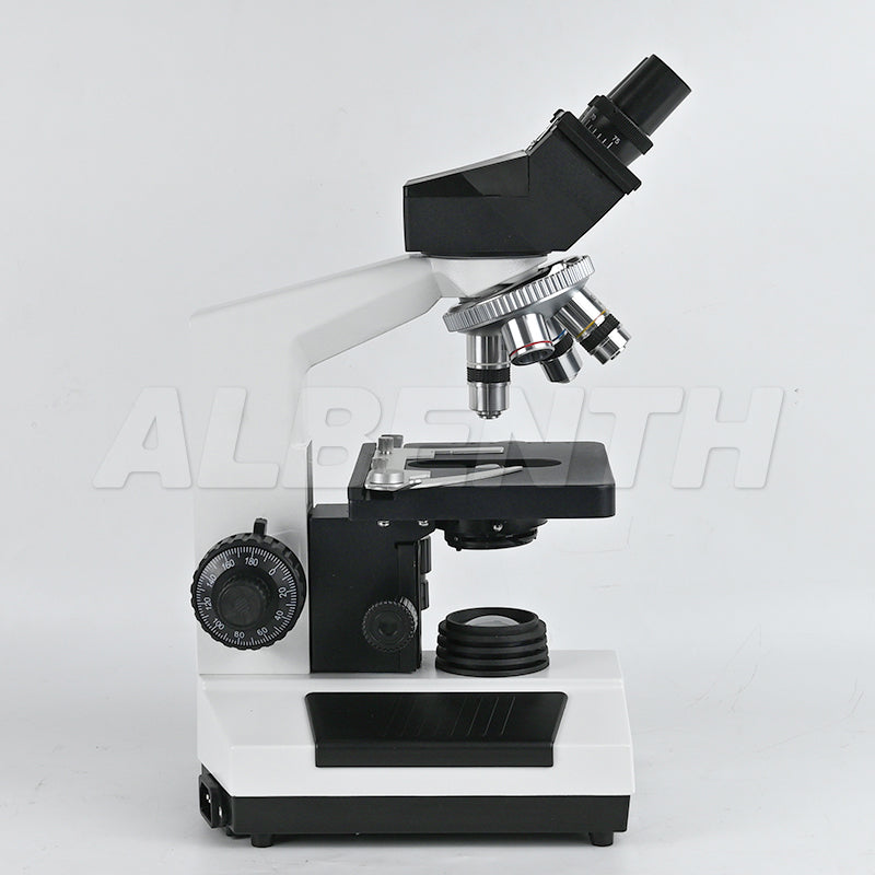 Albenth 40X-1600X Plan Biological Compound Binocular Microscope with LED Illumination