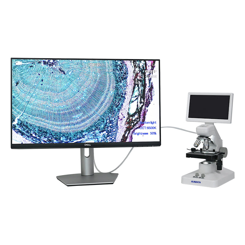 Albenth 40X-1000X LCD Hd Digital Biological Microscope with 7-inch LCD Electronic Digital Portable Microscope