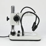 Albenth Stereo Microscope Table Stand With Dimming Dual Gooseneck LED Illuminator & Focusing Rack