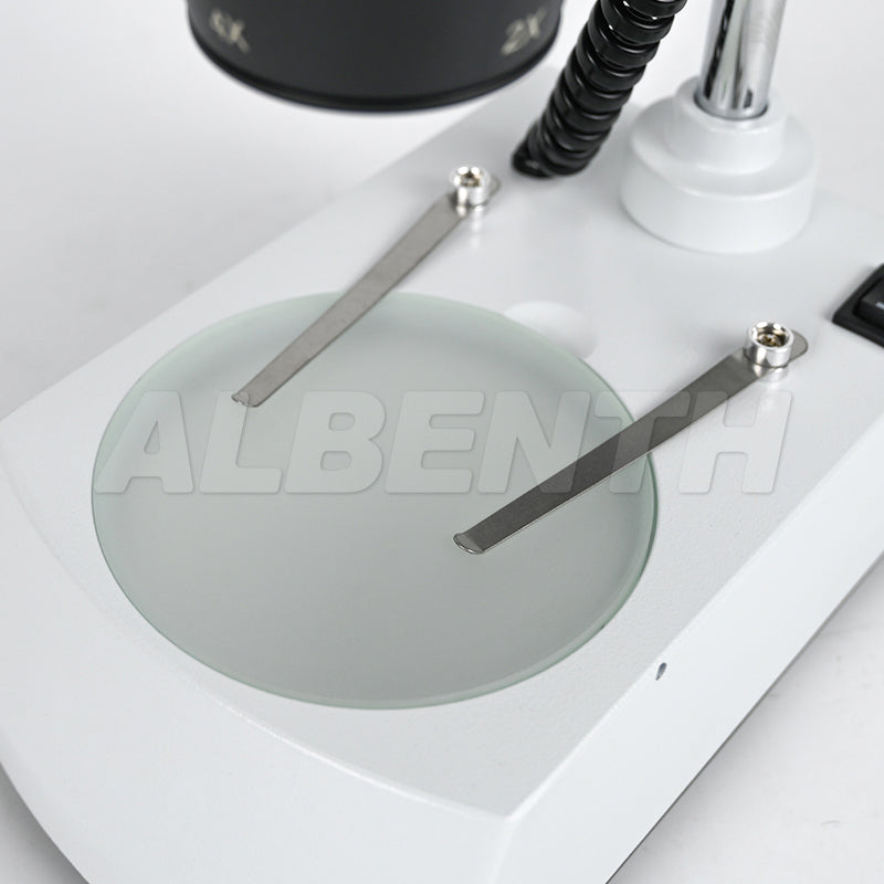 Albenth 20X 40X Binocular Stereo Microscope Small Portable Microscope With Top Bottom LED Light