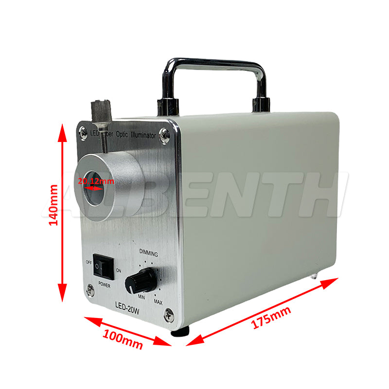 Albenth 50W Fiber Optic Dual Gooseneck Microscope Light Illuminator