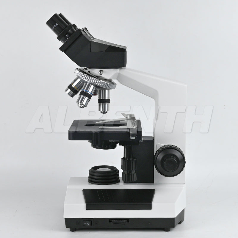 Albenth 40X-1600X Plan Biological Compound Binocular Microscope with LED Illumination