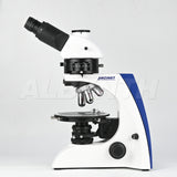 Albenth 40X-400X Transmitting Polarizing Trinocular Microscope Revolving Round Stage Halogen Illumination