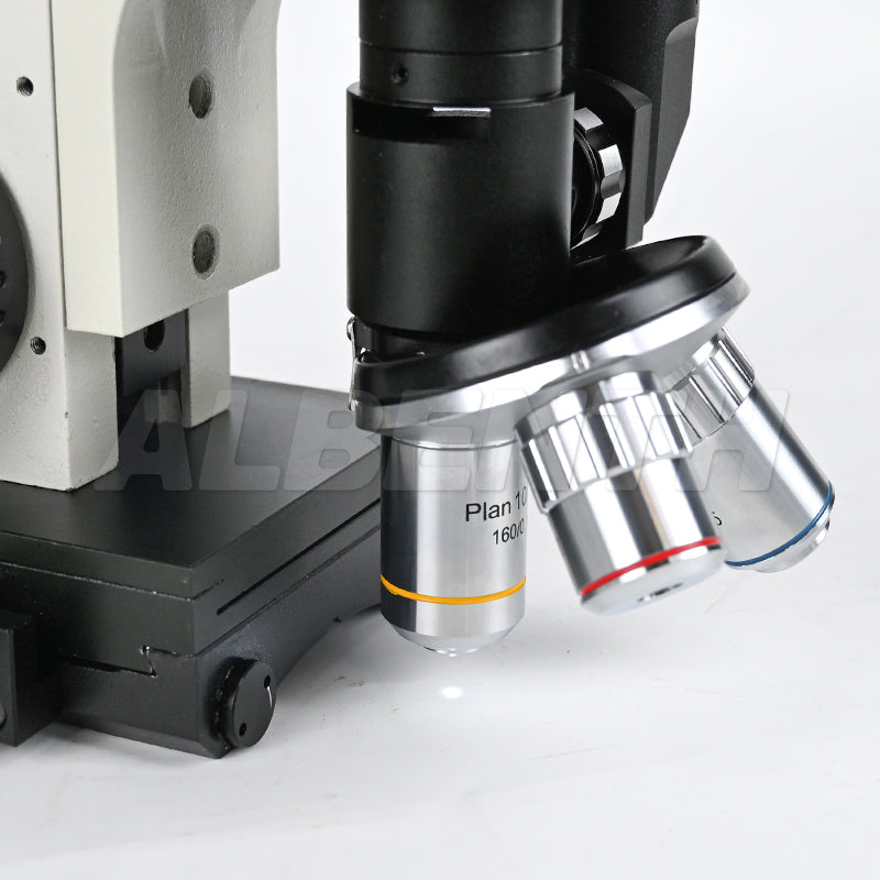 Albenth 40X-400X Hand Held Portable Metallurgical Microscope With Plan achromatic Metallurgical objective Adjustable LED Light