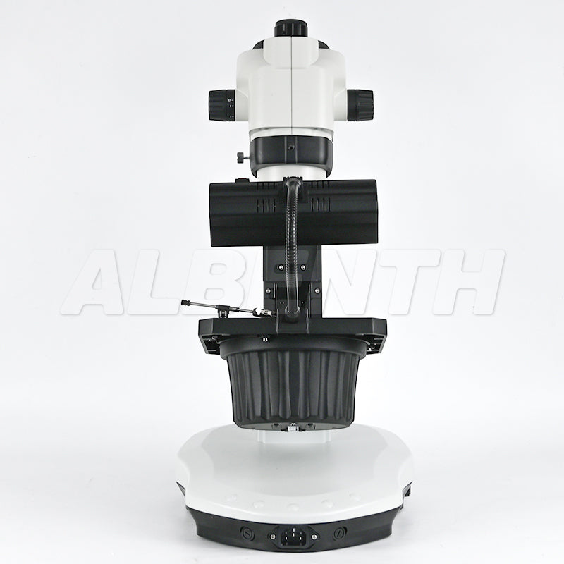 Albenth 6.7X-45X Magnification Professional Advanced Jewel Gem Zoom Binocular Stereo Microscope on Track Stand