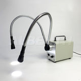 Albenth 50W Fiber Optic Dual Gooseneck Microscope Light Illuminator