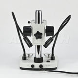 Albenth Stereo Microscope Table Stand With Dimming Dual Gooseneck LED Illuminator & Focusing Rack