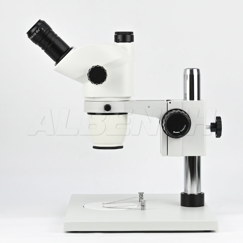 Albenth 6.7X-45X Trinocular Zoom Stereo Microscope with Super Large Stand