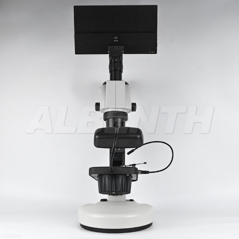 Albenth 6.5X-65X Trinocular Professional Jewelry Gemological Microscopes, With 4K 13.3'' LCD WiFi, HDMI, USB Microscope Camera