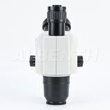 Testa del microscopio di zoom stereo trinoculare 0.65-6.5x