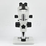 Albenth 7-45X Trinocular Zoom Stereo Microscope on Pole Stand With 0.5X Auxiliary Lens