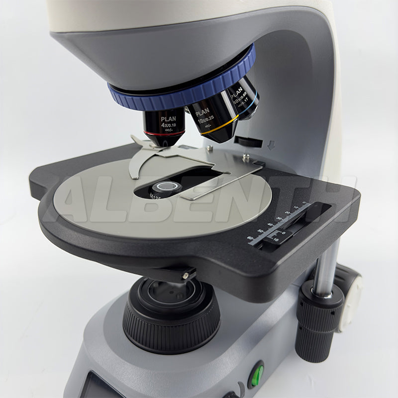 Albenth 40X-1000X Trinocular Infinity Plan Achromatic Compound Biological Microscope With Display Screen For Clinical Laboratory