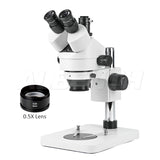 Albenth 7-45X Trinocular Zoom Stereo Microscope Pillar Stand Microscope