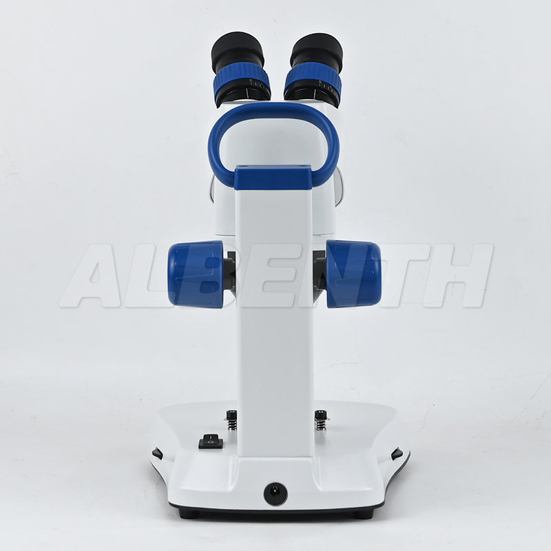 Albenth 10X-30X Educational Stereo Digital Binocular Stereo Microscope Handle Portable With Triple Turntable Objective For School Educational Child