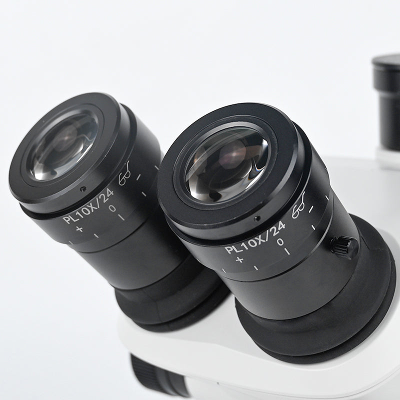 Albenth 6.5X-52X Trinocular Zoom Stereo Microscope Head With 0:100 Light Split 24mm Larger Field Eyepiece