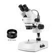 Microscopio zoom stereo binoculare 7x-45x con incidente e sorgente luminosa trasmessa