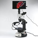 Albenth 6.5X-65X Trinocular Professional Jewelry Gemological Microscopes, With 4K 13.3'' LCD WiFi, HDMI, USB Microscope Camera