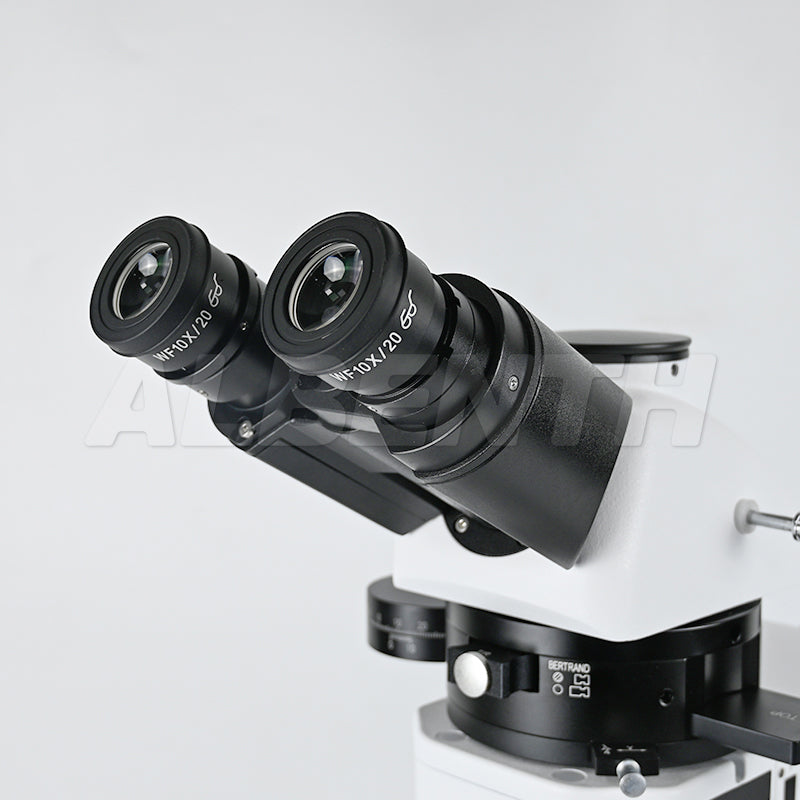 Albenth 40X-400X Transmitting Reflecting Polarizing Trinocular Microscope With Revolving Round Stage LED Illumination