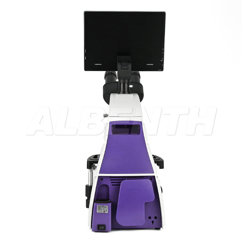 40x-2500x DIN Achromatic Objective Trinocular Laboratory Compound Microscope With 5.0MP LCD Touch Pad Screen