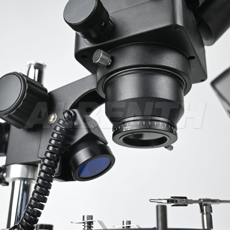 Albenth 10X-40X Jewelry Gem Trinocular Stereo Microscope With Polarizer, Analyzer