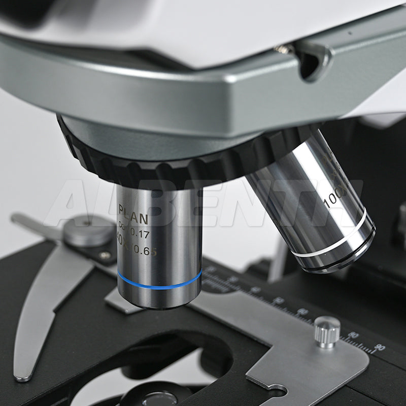 Albenth Trinocular Infinity  Biologique Microscope 40X-1000X Magnification With LED Light For Schools, Laboratories