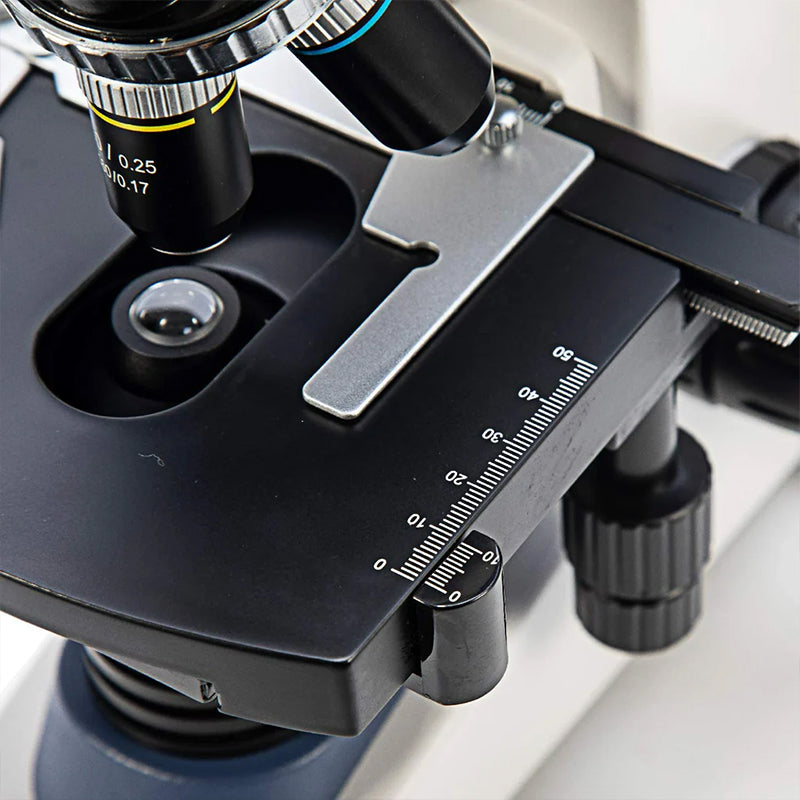 Swift SW380T 40X-2500X Magnification, Siedentopf Head, Research-Grade Trinocular Microscope Compound Lab with Wide-Field 10X/25X Eyepieces, Mechanical Stage, Ultra-Precise Focusing