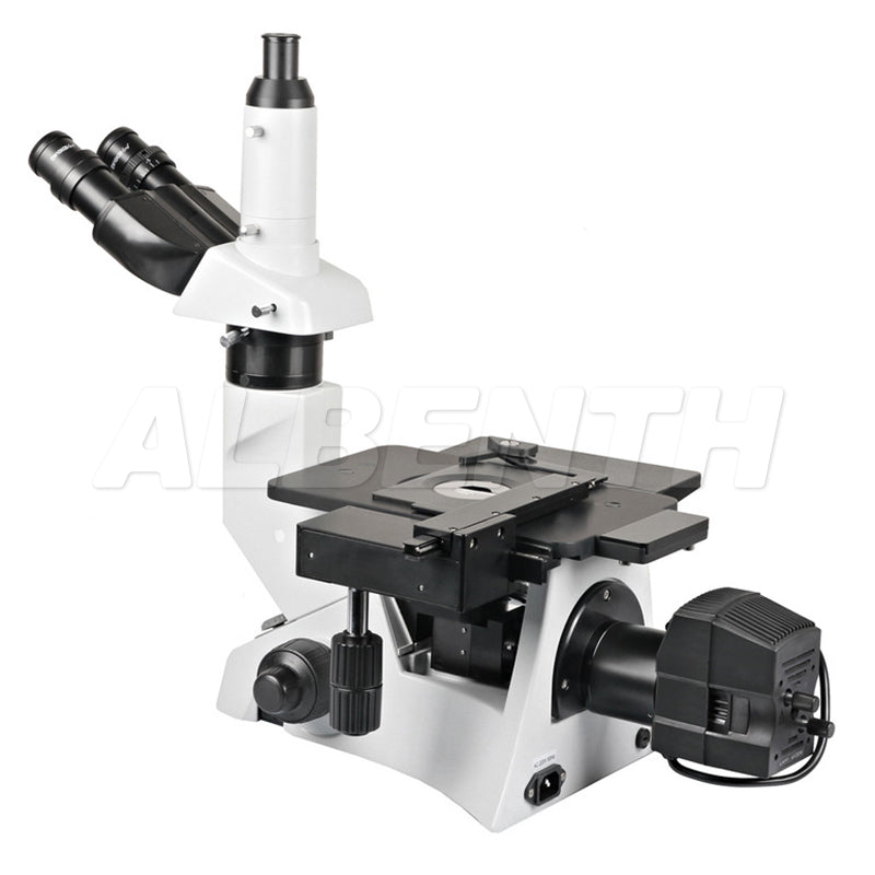 40x Bench Microscope Albenth 40X-400X Trinocular Inverted Metallurgical Microscope with Pol ...