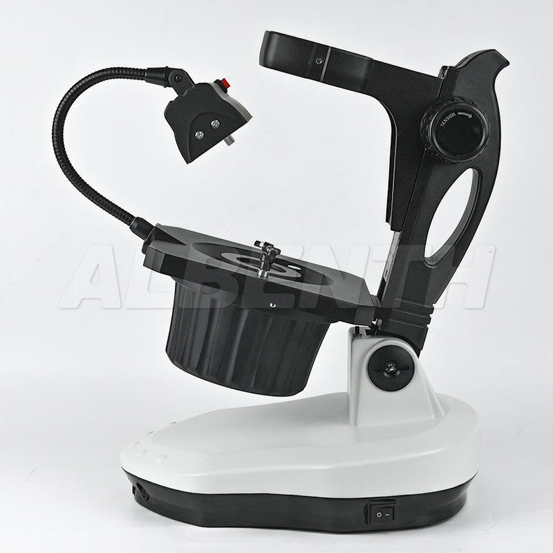 Albenth Professional Gemology Microscope Stand with Reflected 7W Fluorescent Lamp