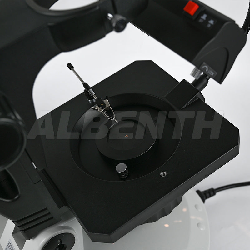 Albenth Professional Gemology Microscope Stand with Reflected 7W Fluorescent Lamp