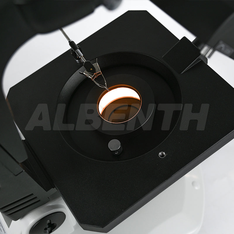 Albenth Professional Gemology Microscope Stand with Reflected 7W Fluorescent Lamp