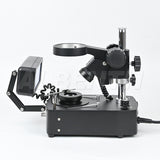 VG2 Diamond/Jewelry Metal Unique Adjustable Microscope Stand With Darkfield Attachment Transmission and Reflection Light