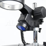 VG2 Diamond/Jewelry Metal Unique Adjustable Microscope Stand With Darkfield Attachment Transmission and Reflection Light