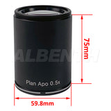 Albenth 0.5X Plan apochromatic objective for Infinity Parallel Optical System stereo microscope