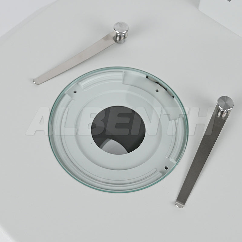 VL-2FLS Brightfield And Darkfield Diascopic 5W Fiber Diascopic Illumination Microscope Stand With 360° Rotating Mirror