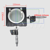 Albenth XY 25x25mm Mechanical Measurement Stage for Microscopes with Digital Micrometer Head and stage clips
