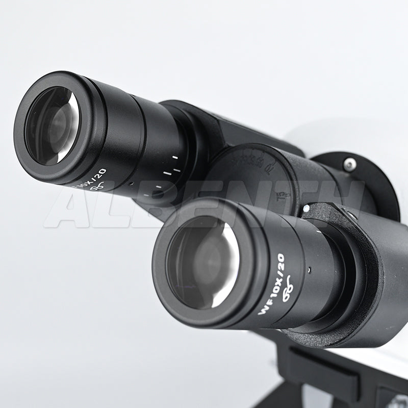 Albenth 40x-1000x Infinity Optical System Biological Binocular Microscope with LED Koehler Illumination and Quintuple Nosepiece