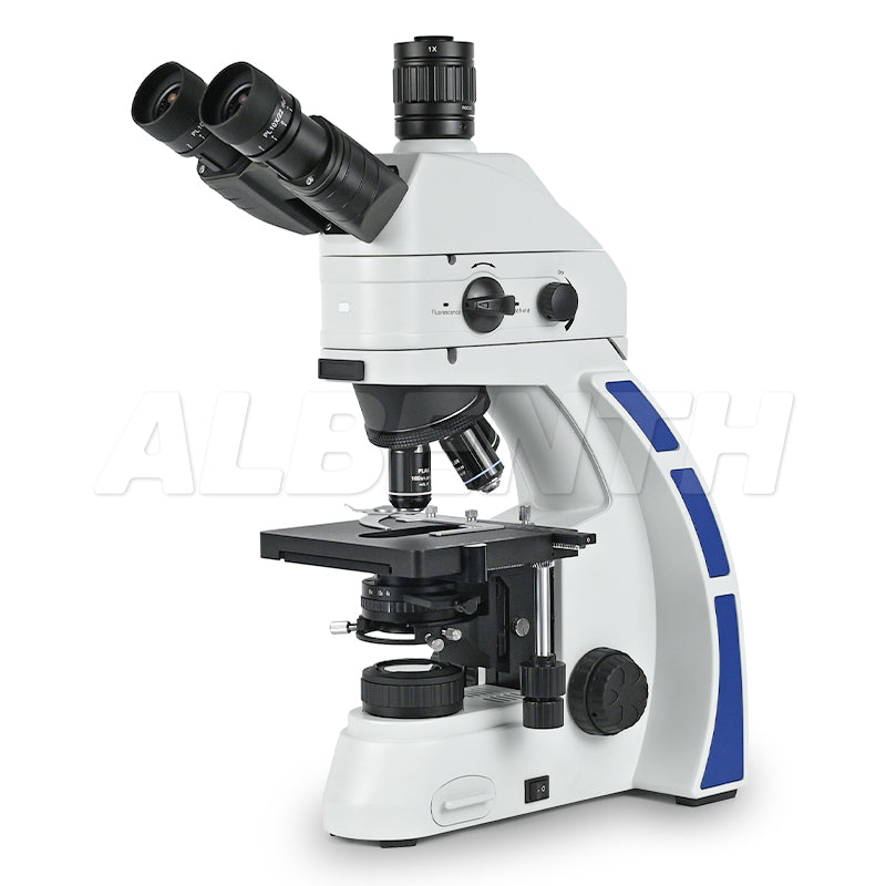 Microscope With Box To Quantify Fluewawnce 100X-1000X Fluorescence Microscope With LED Fluorescence Module Koehle ...
