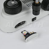 Albenth 40X-1000X Professional Trinocular Research Level Biological Microscope With Infinity Plan Achromatic Objective Coaxial Mechanical Stage LED Transmission Illuminator Koehler Condenser C-type Camera Adapter