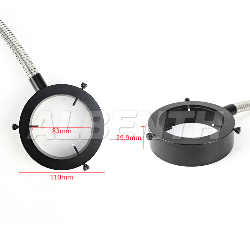 Albenth 20W Fiber Optic Microscope O-Ring Light Illuminator with Inner diameter 82-85mm