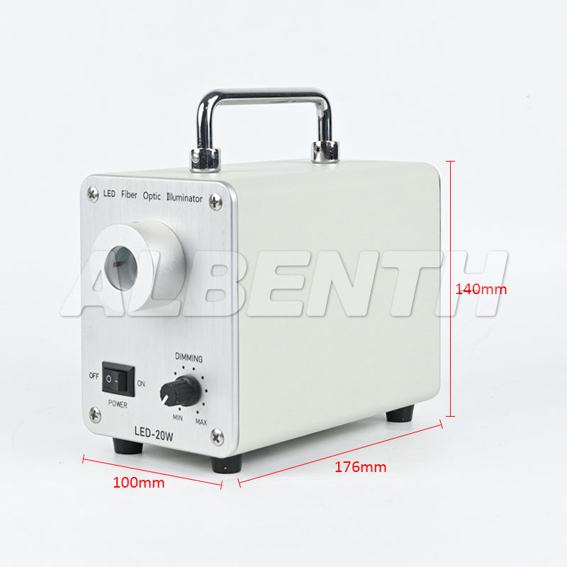 Albenth 20W Fiber Optic Microscope O-Ring Light Illuminator with Inner diameter 82-85mm