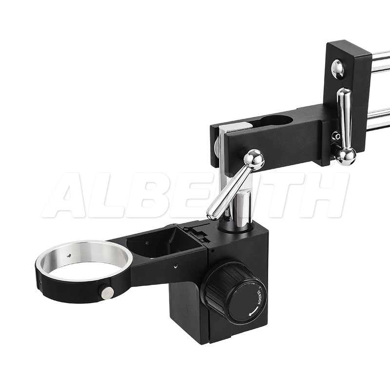 thumbnail image 2 of AmScope BBB-FR Double Steel Arm Boom Stand For Stereo Microscopes – Pin Mount, 76mm Focus Block 2 of 2