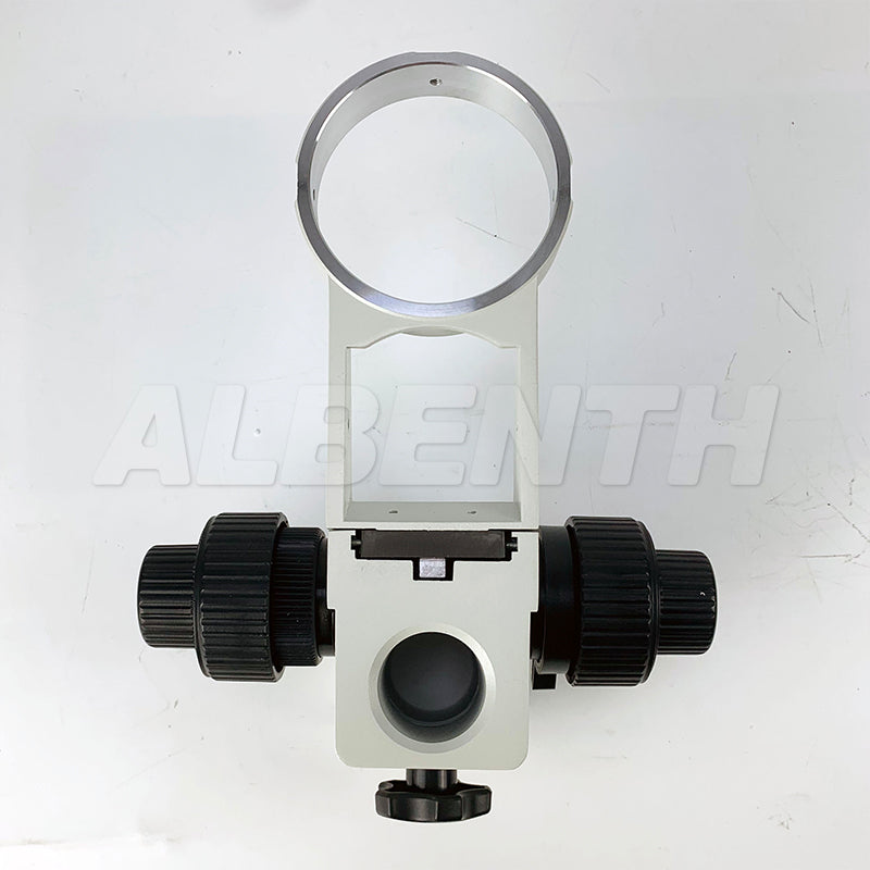 Microscopio estéreo Bloque de enfoque grueso y fino con anillo de foco de 76 mm de montaje en tubo de 32 mm