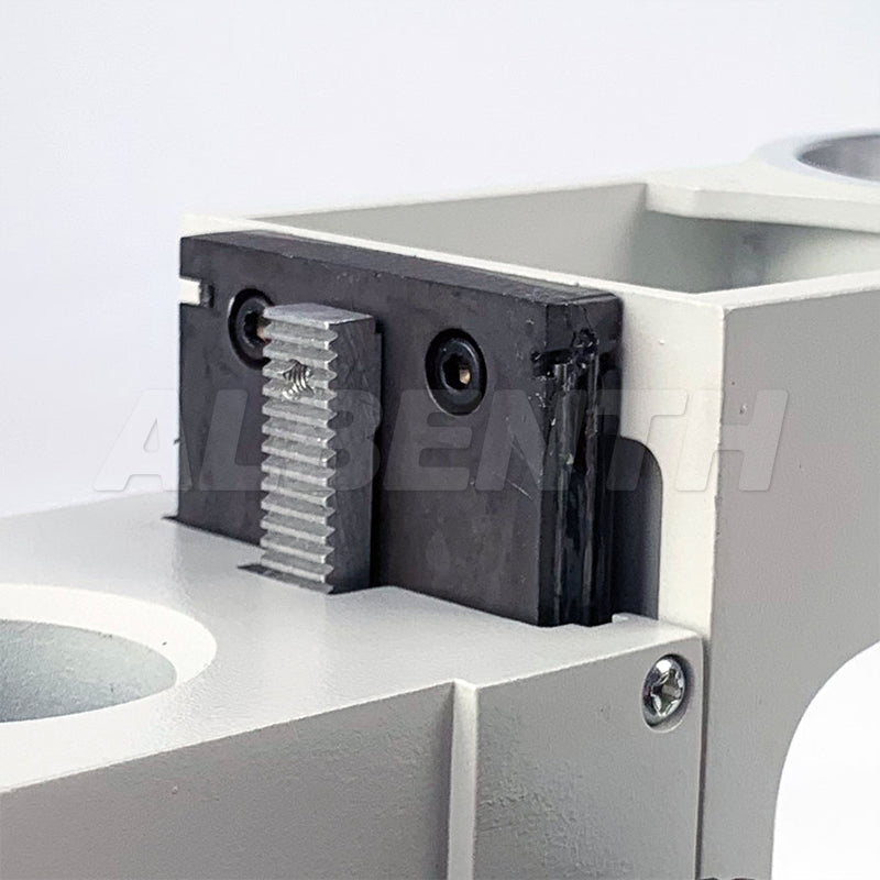 Microscopio estéreo Bloque de enfoque grueso y fino con anillo de foco de 76 mm de montaje en tubo de 32 mm