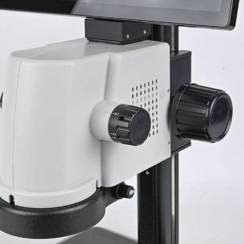 0.7X-4.5X Zoom Range Video Stereo Microscope Built-in 5MP Camera With 12 Inch LCD Screen