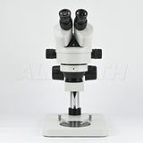 Albenth 7-45X Binocular Zoom Stereo Microscope Pillar Stand Microscope With 0.5X Auxiliary Lens