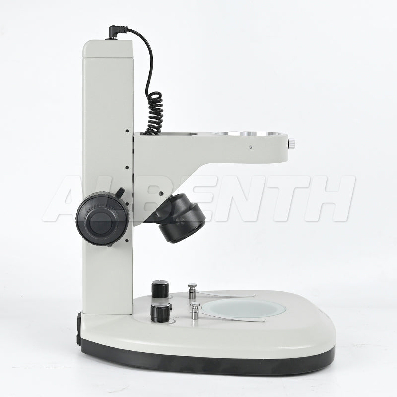 Microscope Track Stand With Coarse Fine Adjustment 76mm Focusing Rack Top and Bottom LED Light (Separate Dimmable) For Stereo Microscope