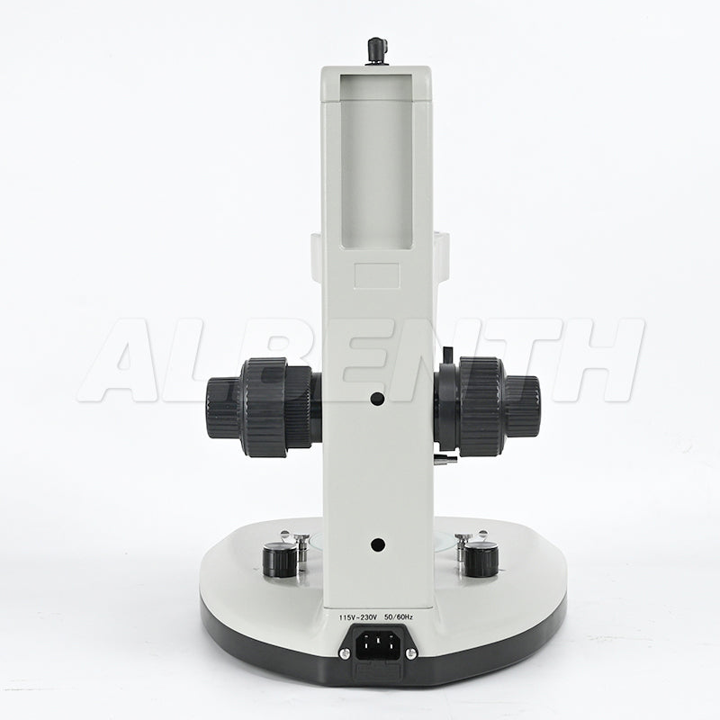 Microscope Track Stand With Coarse Fine Adjustment 76mm Focusing Rack Top and Bottom LED Light (Separate Dimmable) For Stereo Microscope