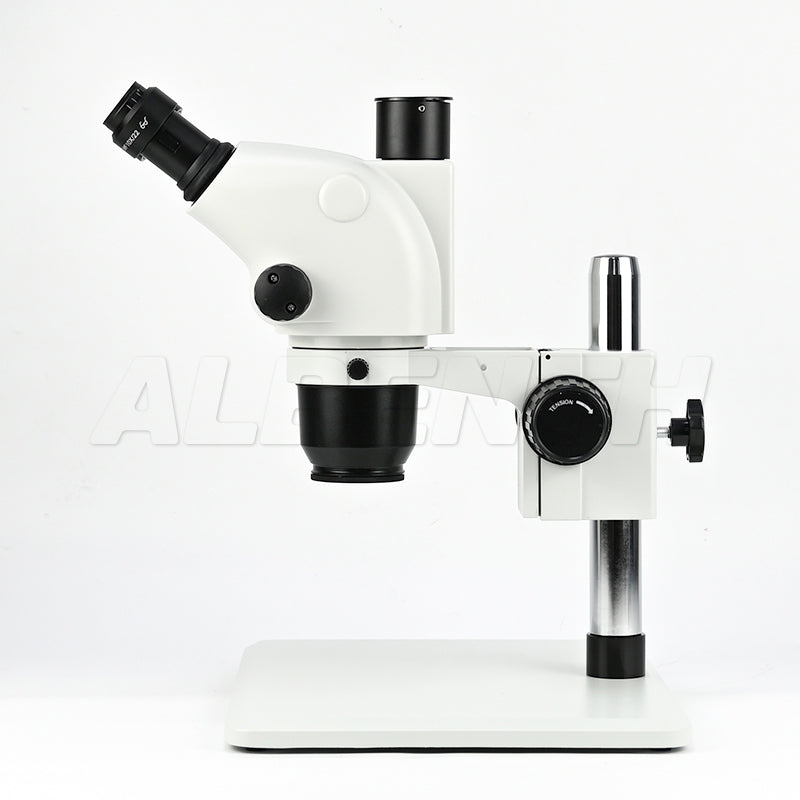 Albenth 6.5X-65X Stereo Trinocular Microscope with Super Large Microscope Table Stand