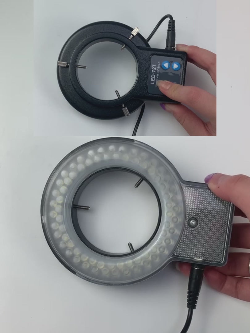 Albenth Microscope Ring Light 72 LED with Four-Zone Quadrant Control